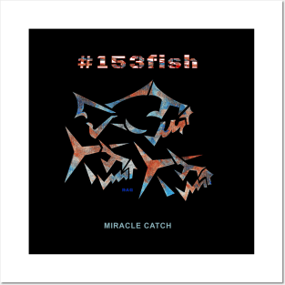 153 Fish, Miracle Catch Posters and Art